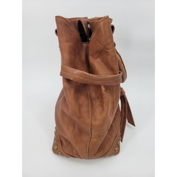 Madi Pelleteria Genuine Leather Brown Hobo Shoulder Handbag Straps - Picture 5 of 16